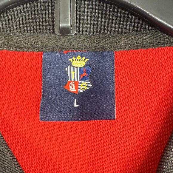 Tusuo Men's Polo Size Large Chicago USA Embroidered Red - Picture 3 of 6